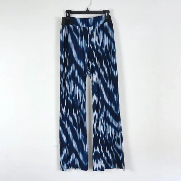 INC International Concepts Stretch Palazzo Pants Size Large with blue and black - Picture 1 of 1